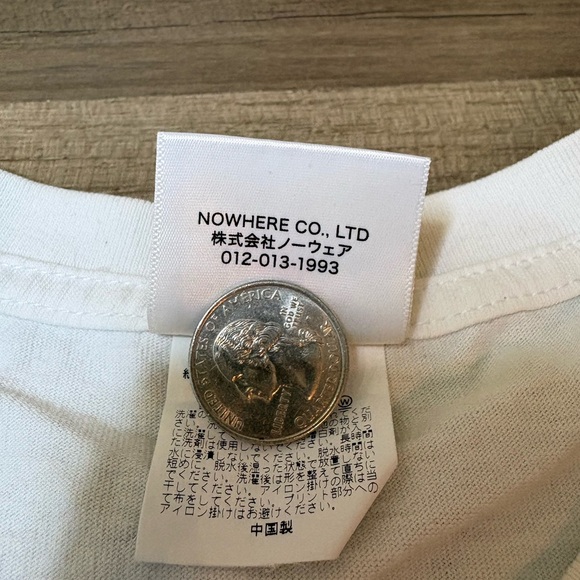 Bape White Short Sleeve Tee with Brown Logo size L - Picture 5 of 9